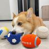 Durable Latex Football Dog Toy: Large Bite-Resistant, Sounding Ball for Molar Play