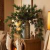 Realistic Artificial Pine Branch Plastic Chinese Style Faux Pine Plant with Pine Cones Artificial Greenery Holiday Party