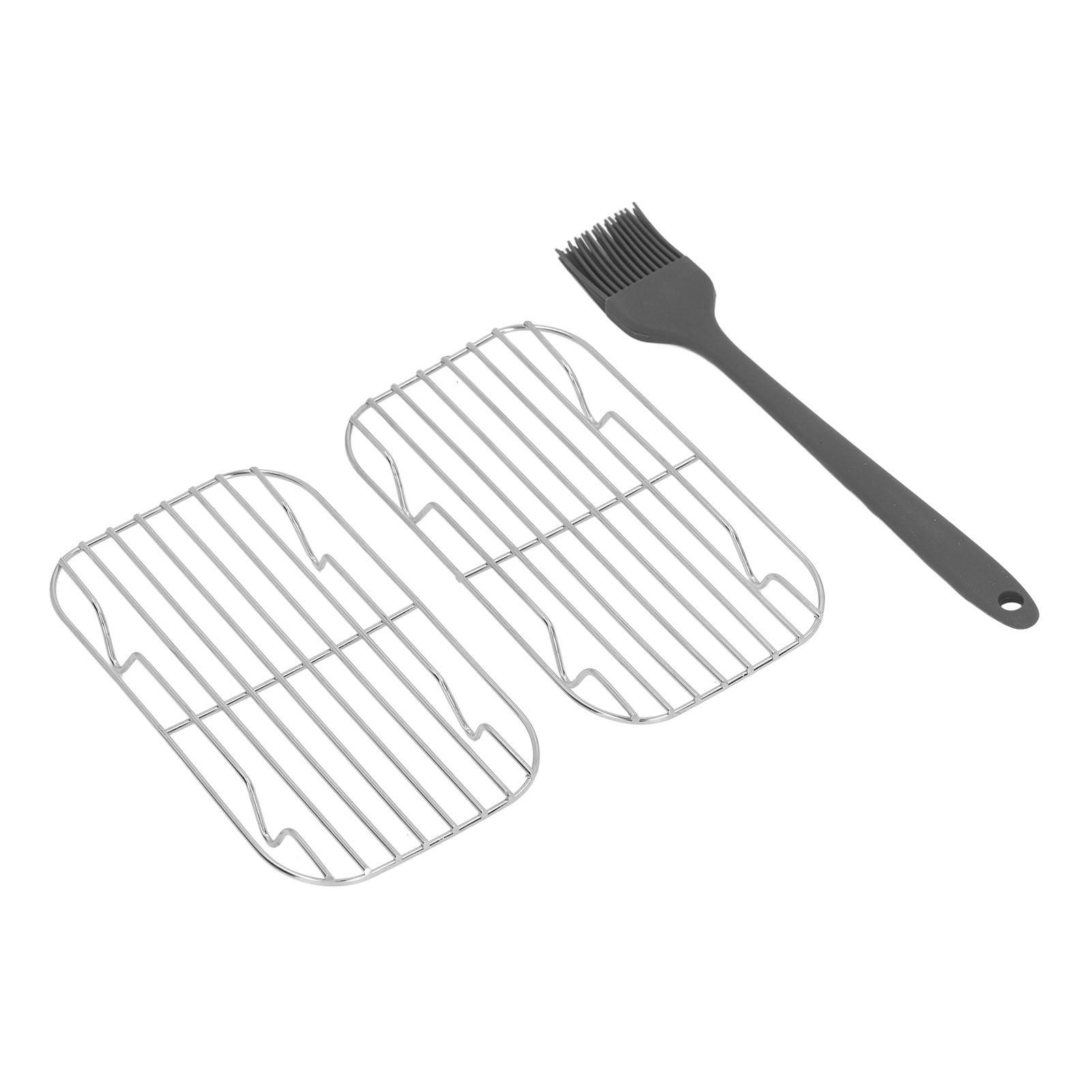 

2 шт. Сетка для барбекю, сетка для гриля, нержавеющая сталь, износостойкая, портативная сетка для гриля с соусом