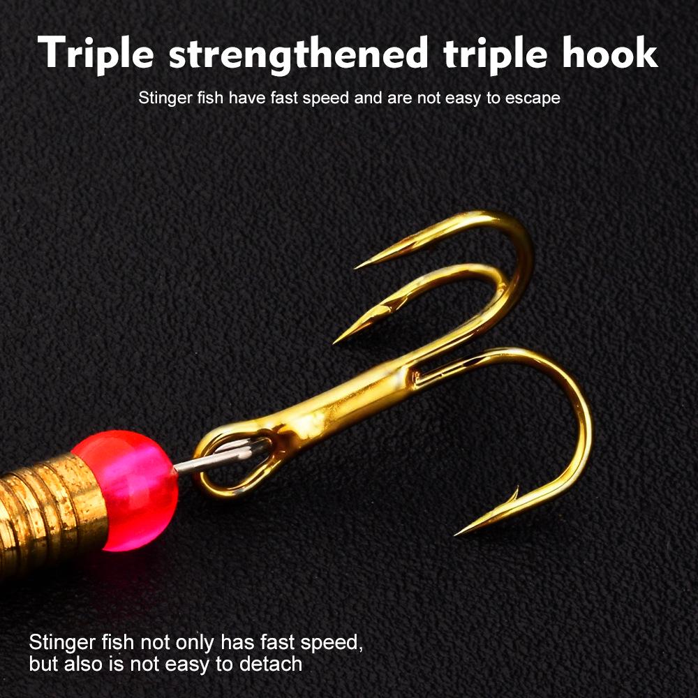 Rotating Metal Spinnerbait Fishing Lure Set in Box
