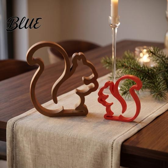 Decorative Figurines for Entrance Hall 3D Printed Squirrel Figurine, Minimalist Statue, Hollow Animal Ornament Living Lightweight PLA Art Ornaments