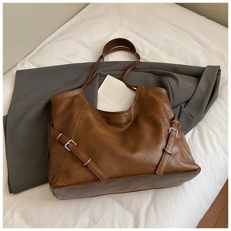 Commuting Retro Large-capacity Bag, Casual and Simple Single-shoulder Bag, College Student Tote Bag