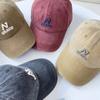 Fashionable Three Dimensional Letter Embroidery N Soft Top Baseball Hat Made of Old Baseball Hat for Women Fashion Simple Style