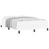 Bed Frame with Mattress Pure White 140 X 190 Cm Fabric