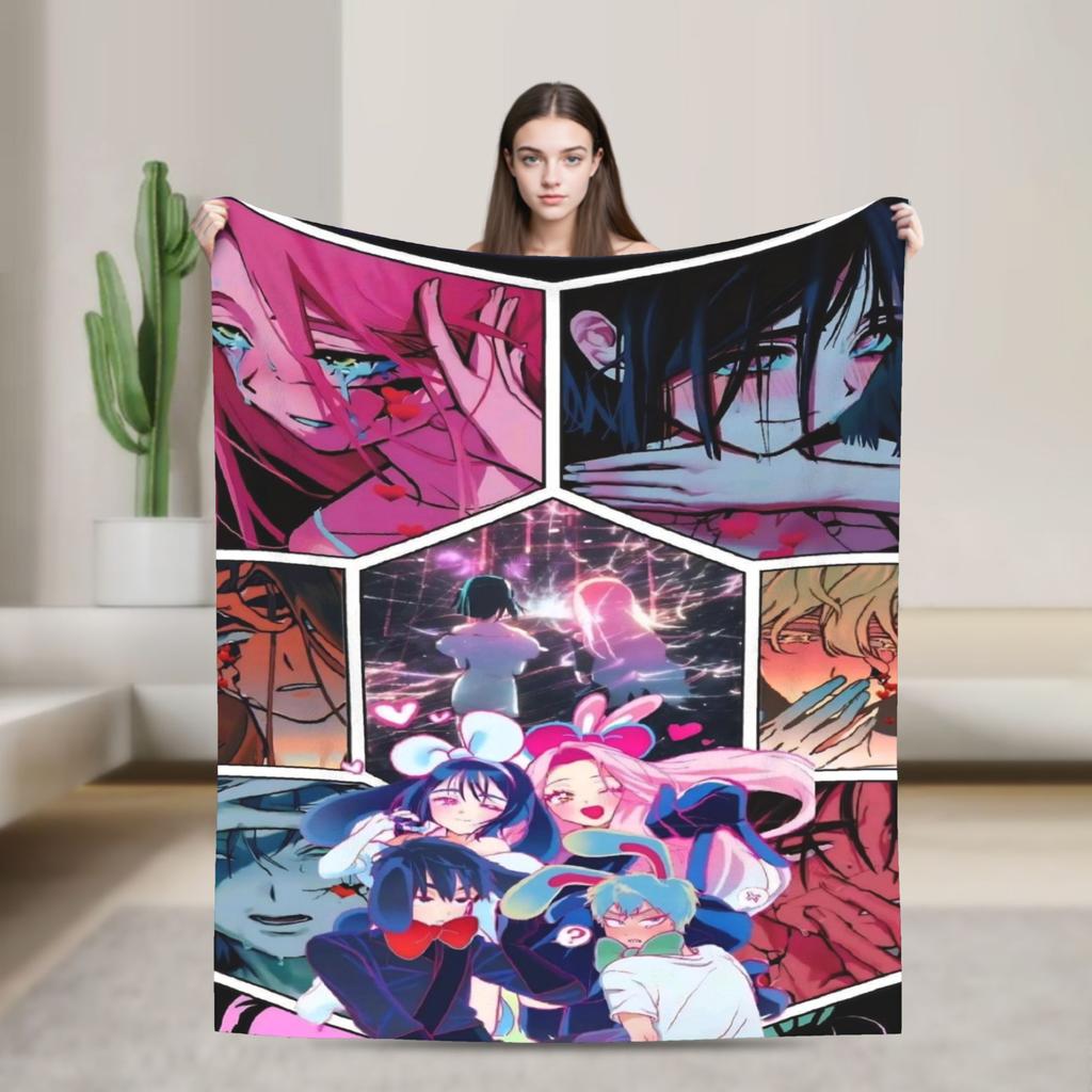 Alien Stage Manga Poster Print Plush Blankets Girls Boys Flannel Throw Blanket For Couch Chair Super Soft Quality Bedspread Gift