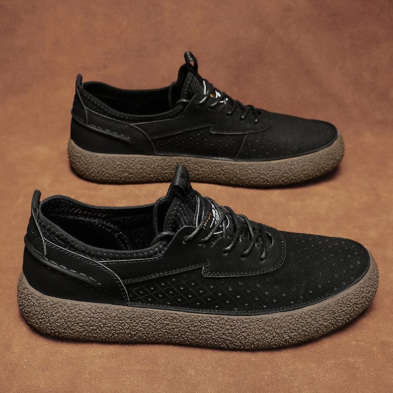 Fashion Men Casual Leather Breathable Shoes 2025 New Flat Designer Outdoor Walking Sneakers Antiskid Comfy Tenis Masculino Oxford Shoes