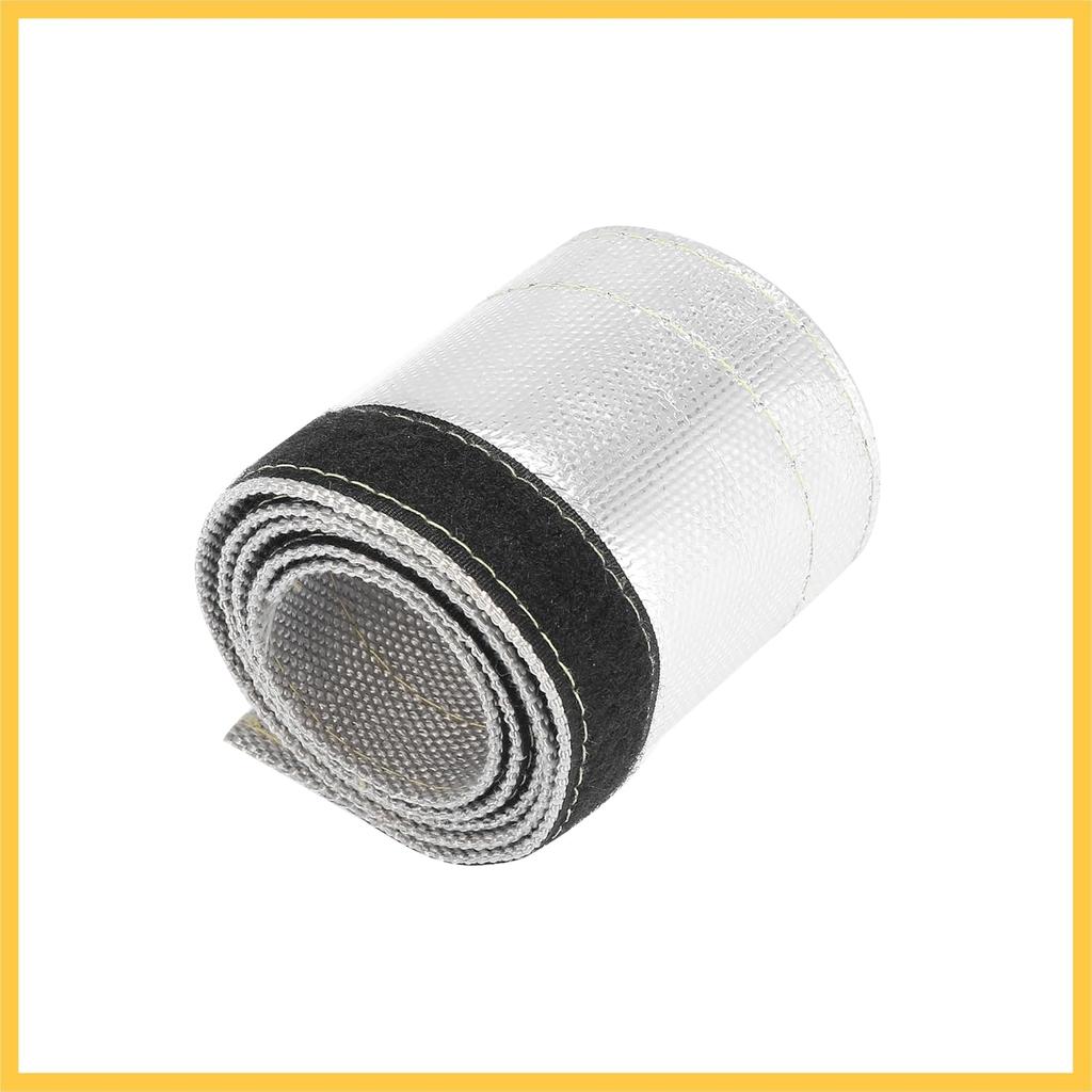 Mangote Protetor de Calor para Carro 3/4" DI 3,2 pés Malha Aluminizada Mangote Protetor Isolado Mangote Protetor de Fio de Calor para Linhas de Combustível 3/4" DE Proteção Térmica Automotiva