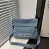 Sac Cabas D'Épaule Décontracté Tendance En Jean Pour Femmes De Taille Moyenne Douce Avec Poches