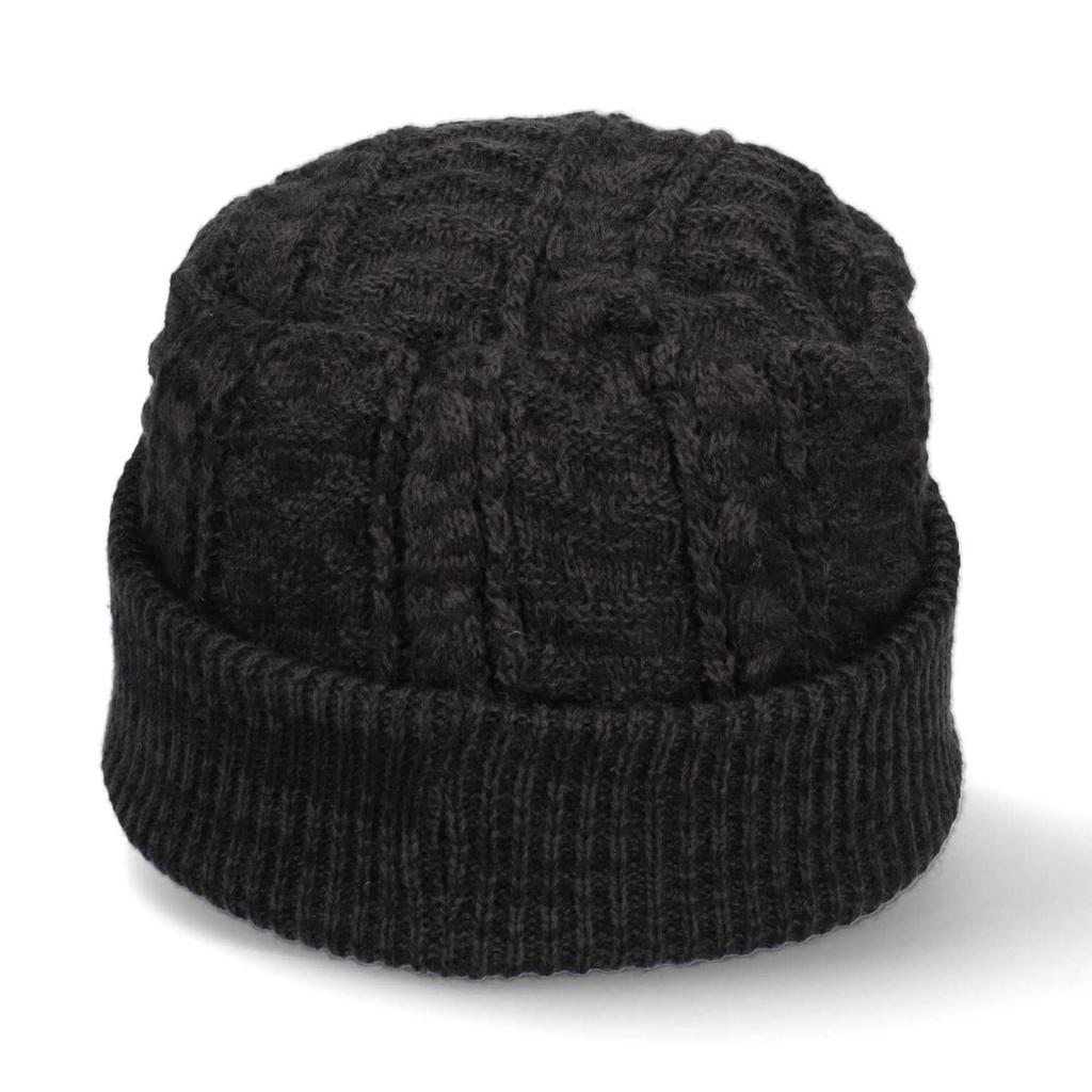 Champion Knit Cap with Visor Mixed-Breasted (Black)