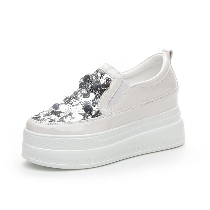 Thick-soled One-pedal Women's Shoes 2025 Summer New Mesh Shoes Breathable Casual Muffin Shoes Inner Height Solid Color Trend