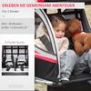 Carrellino Bici per Bambini, 2-in-1, Funzione Jogging, Telo Resistente alle Intemperie, Telaio in Acciaio, Rosso+Nero, 142 x 75 x 101cm