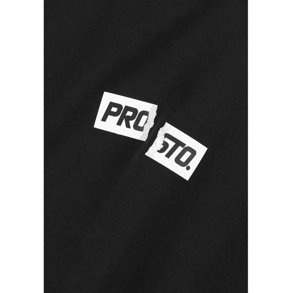 Prosto Crack Box Logo Hoodie, Mens Black Sweatshirt