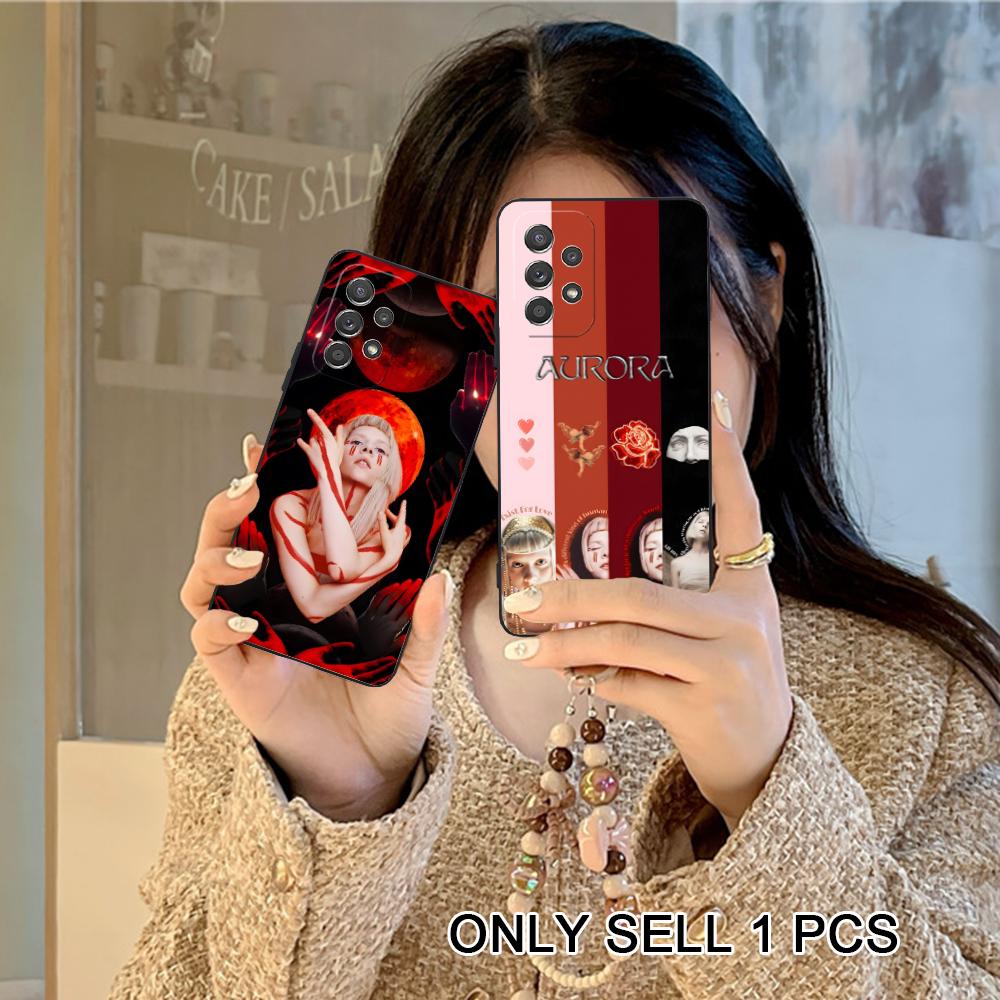 Aurora Aksnes Matte TPU Mobile Phone Case for Samsung Galaxy A56 55 54 53 52 51 36 35 34 23 16 15 5G Colorful Cover