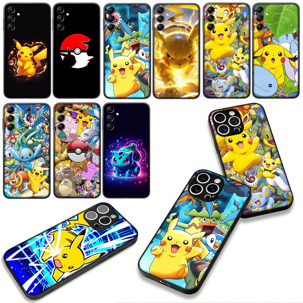 Cover for Apple iPhone 17 16 11 Pro XS Max XR 6 7 8 Plus 16E SE 2020 Air 5 SE2 Phone Case Cute P-Pokemons Cartoon P-Pikachus