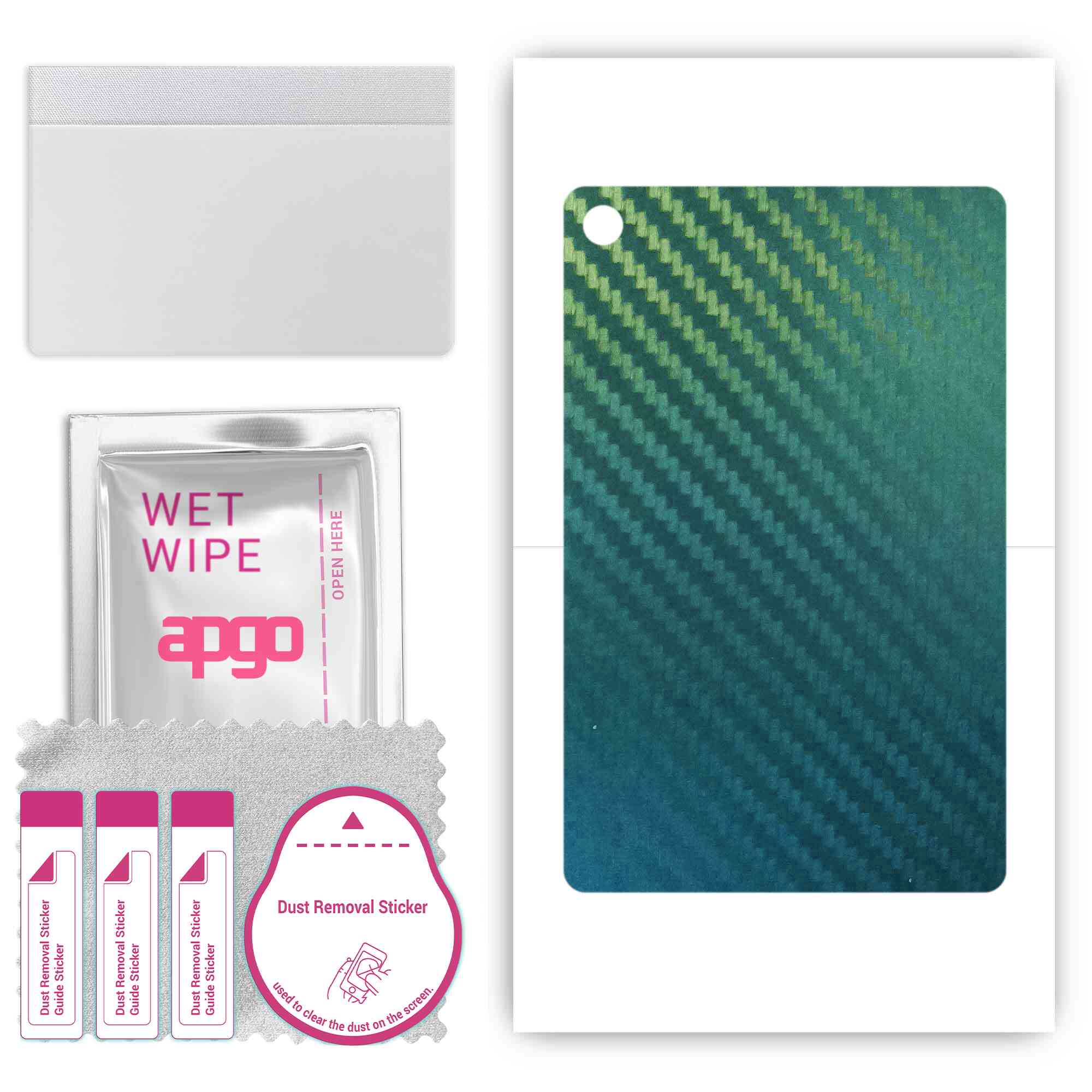 

apgo Protective Skin Sticker for the back compatible with Alcatel Joy Tab 2, Wrap Film, Foil, Vinyl - Pattern Carbon Chameleon CAKA1