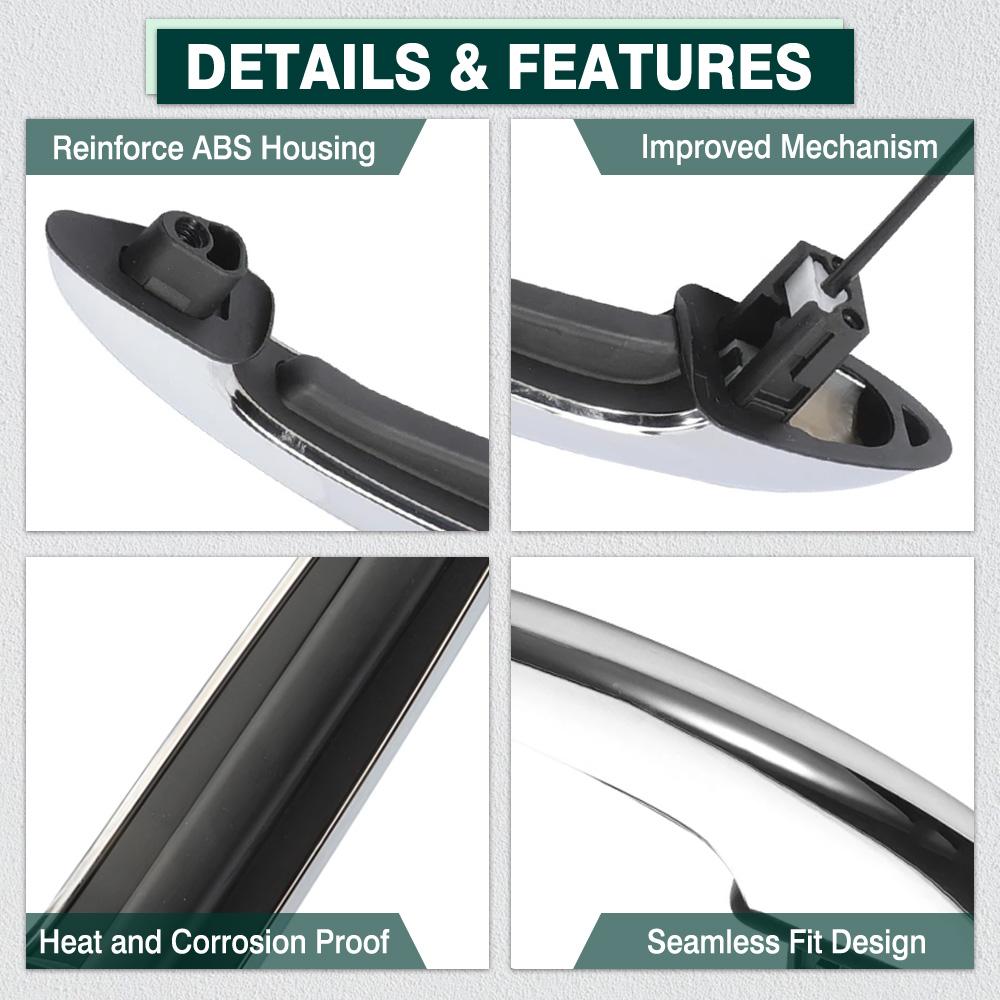 Car Outside Door Handle Front Left Right Side for BMW Mini Cooper R50 R52 R53 R55 R56 R57 R58 R59 51217198471 51217198472 LHD