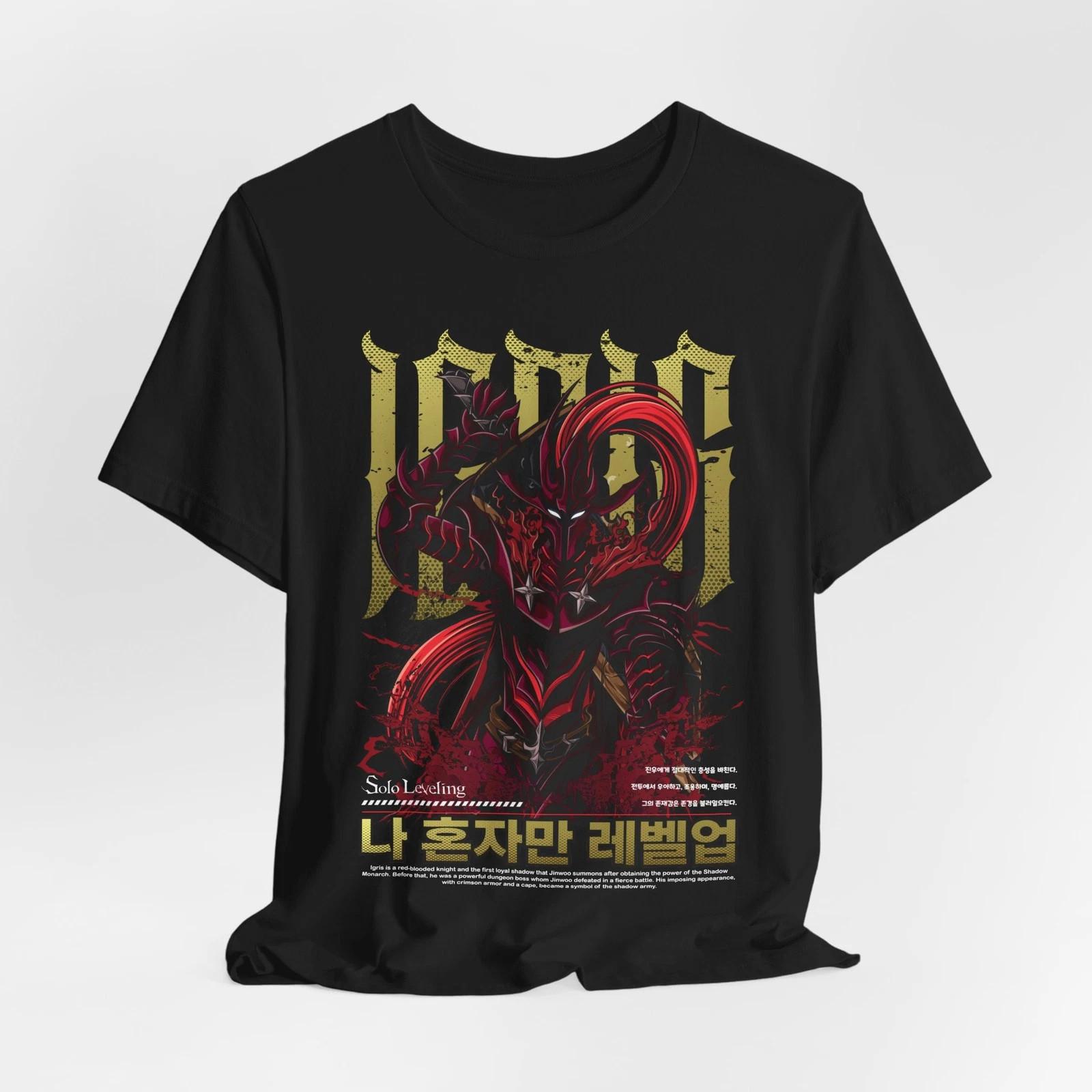 аниме Solo Leveling Футболка Мужская Женская Топ, Капитан Игрис, manhwa stransfer lot S