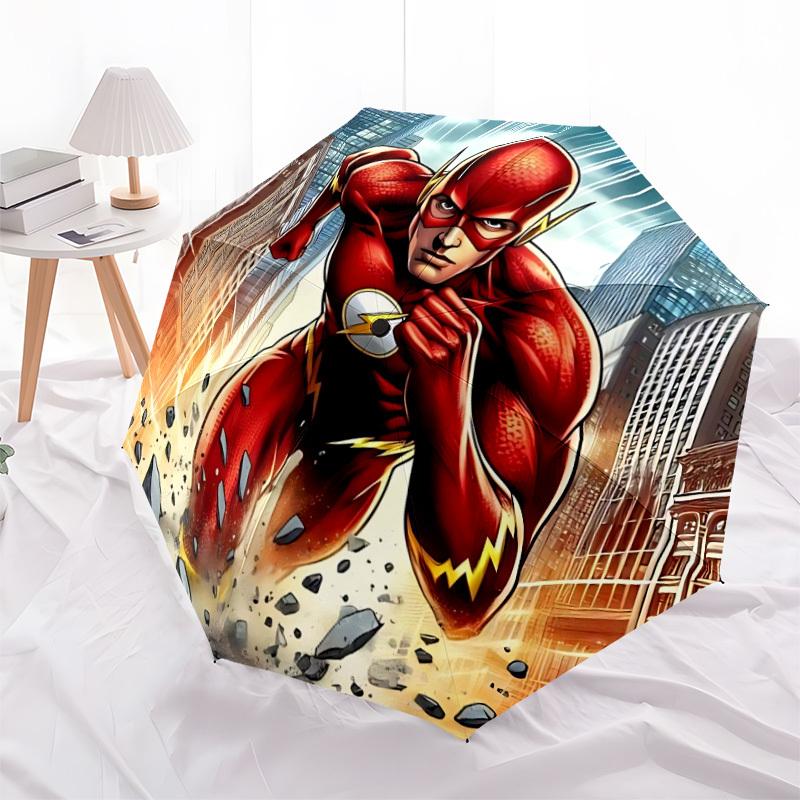 1pc Flash Superhero Automatic Open/Close Umbrella - 8-Rib Stability - All-Season Everyday & Formal Use  Yy251022007