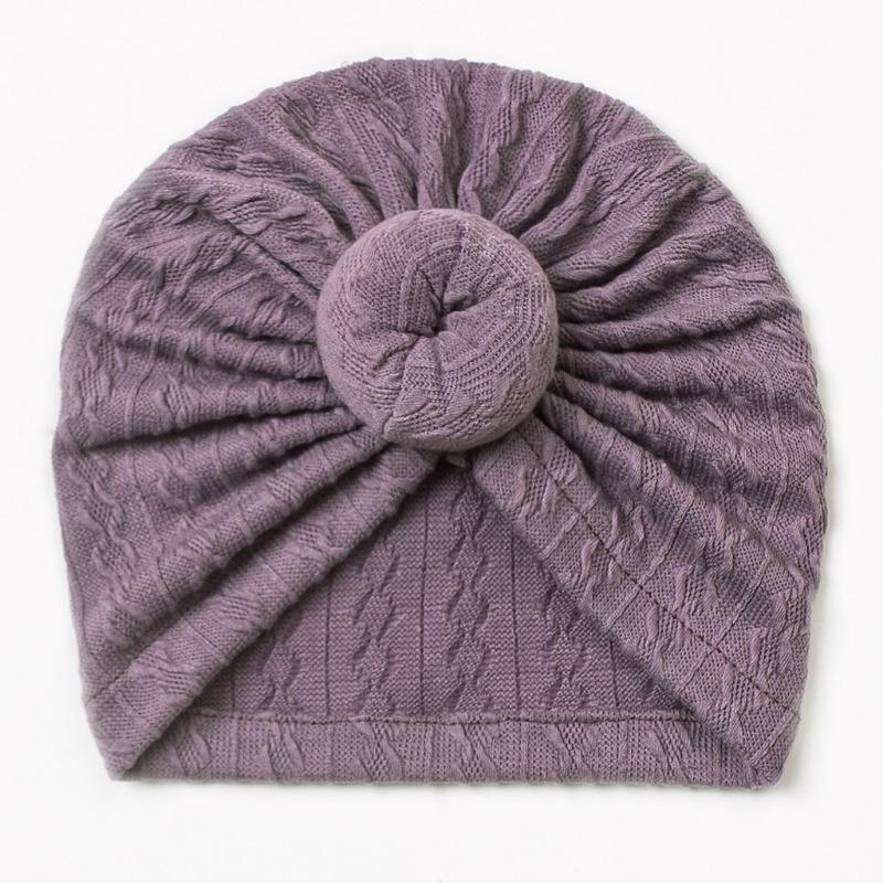 New Baby Boneless Hat, Children's Jacquard Cute Hat, Donut Fontanelle Protector, Baby Tip