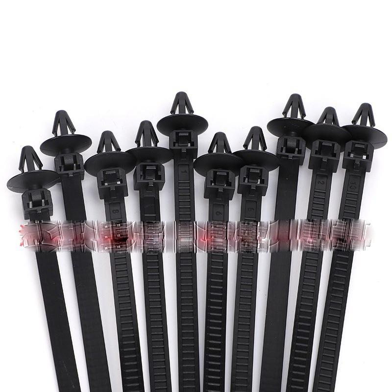 Car Hose Fastening Zip Strap Self Locking Nylon Cable Ties 25pcs Car Nylon Tie Wrap Cable Fixed Fastener Clips