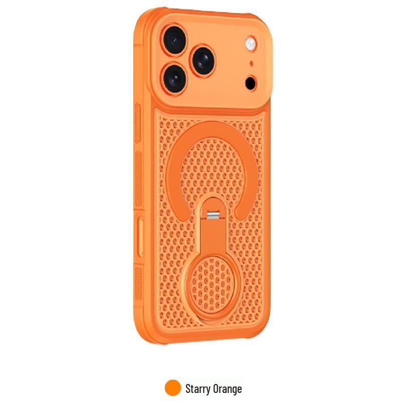 360° Magnetic Honeycomb Heat Dissipation Bracket for iPhone 17 Pro and Apple 16 Business Cases