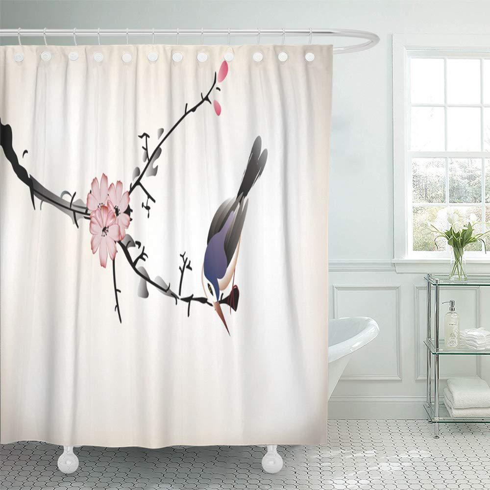 Red Japanese Bird Painting Chinese Blossom Oriental Garden Cherry Beautiful Branch Shower Curtains 66x72inch 165x180cm At Affordable S Free Real Reviews With Photos Joom Red Japanese Bird Painting Chinese, Oriental Shower Curtain Design