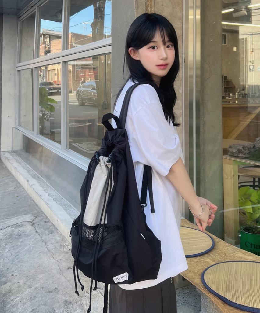 Kybjt Two-Way Basket Sling Backpack Gray