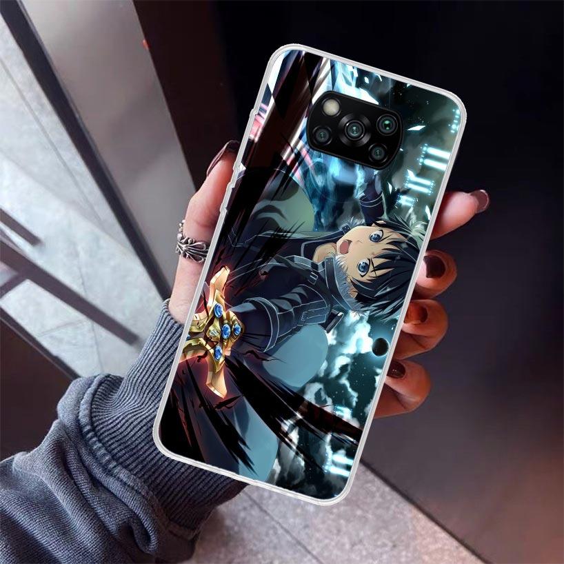 Sword Art Online Anime Phone Case For Xiaomi Poco X7 X6 X5 Pro F7 Ultra Redmi 15C 15 13 13C 12 12C 10 10A 10C 9 9A 9C 9T Shell P