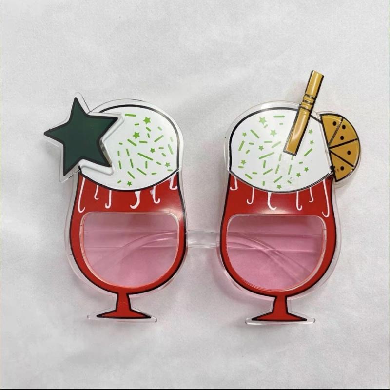 Luaus Party Sunglasses Wine Glasses Eyeglasses Funny Hawaiian Glasses Tropical Photo Prop Beach Party Supplies Decoration