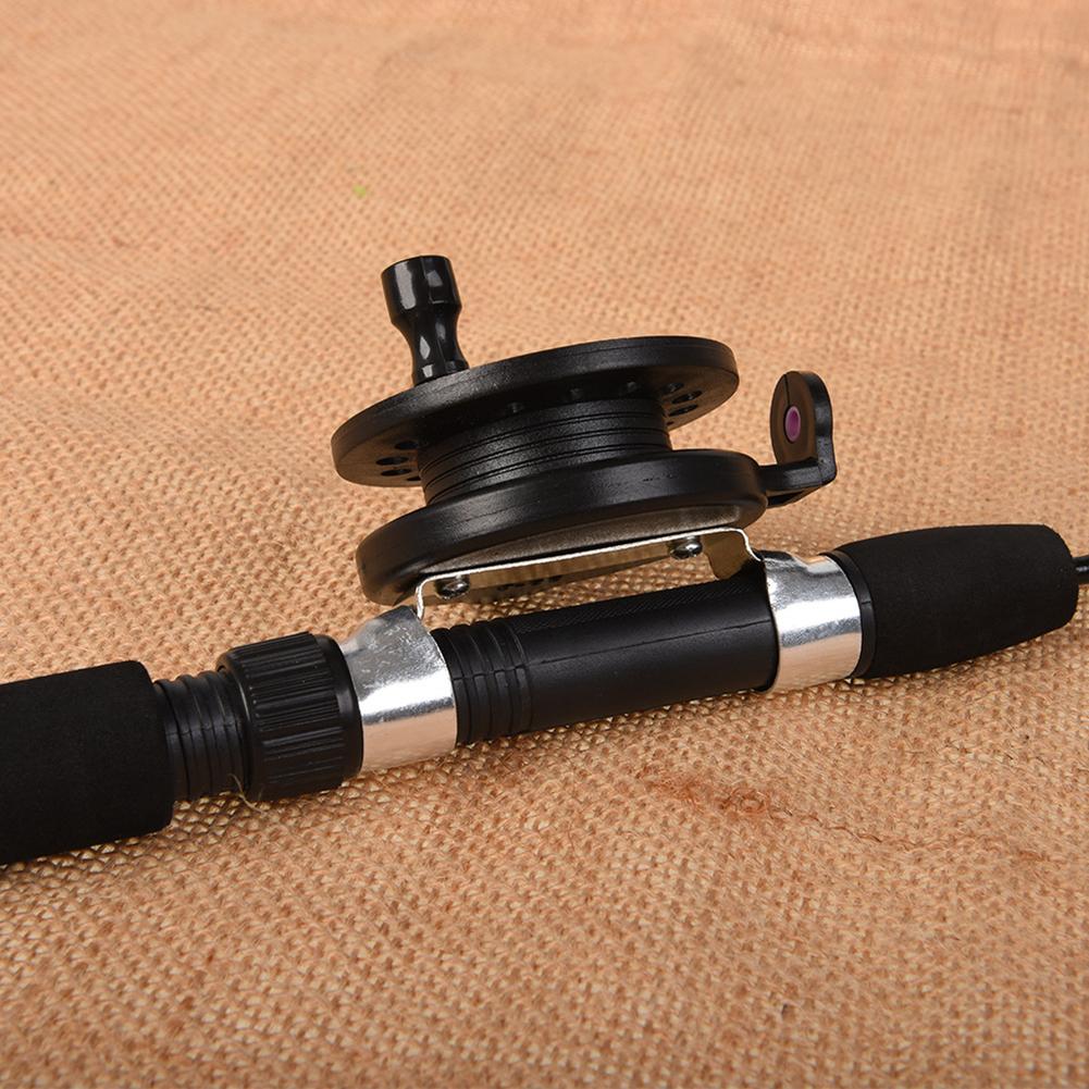 Ice Winter Fishing Rod With Reel Outdoor Folded Mini Feeder Telescopic Spinning Ice Fishing Rod Pole Fishing Reel Wheel Set