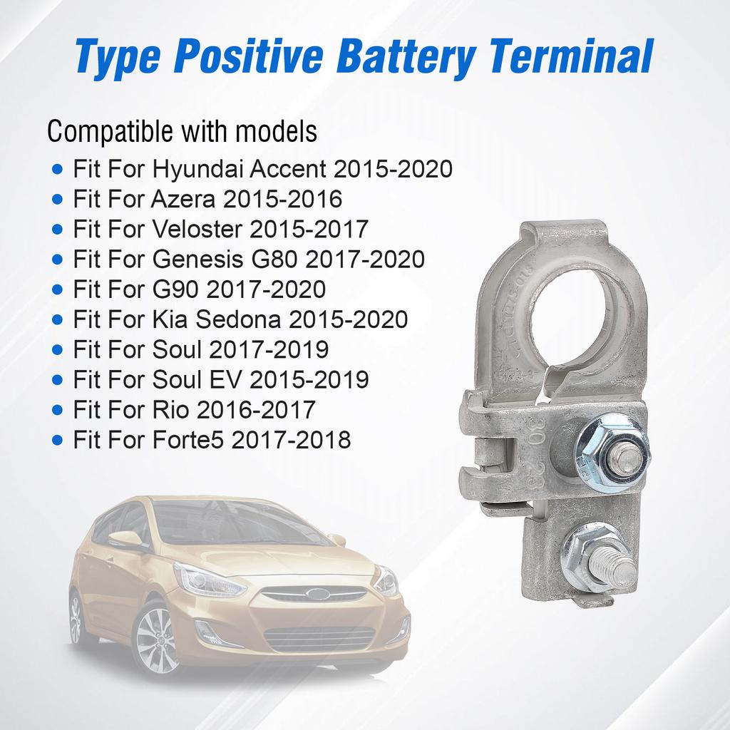 Silver Top Post Positive Battery Terminal 91980-3X010 919803X010 Battery Clip Connector For Hyundai Accent Kia Rio Kia Sedona