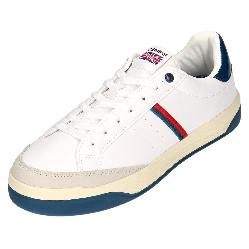 Admiral MERTON AD826 Herren-Sneakers, Weiß/Marineblau, Größe 27,0 cm