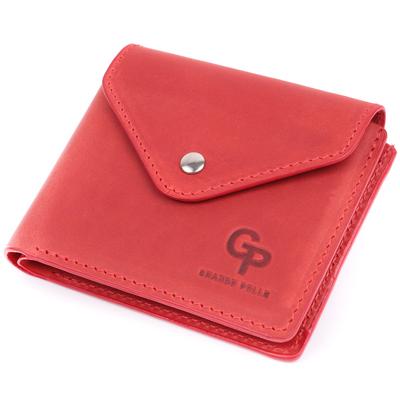 Women's Wallet with Coin Holder Made of Matte Genuine Leather GRANDE PELLE Wallet 16804 Red