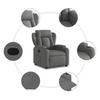 Relaxation Armchair Dark Grey Fabric