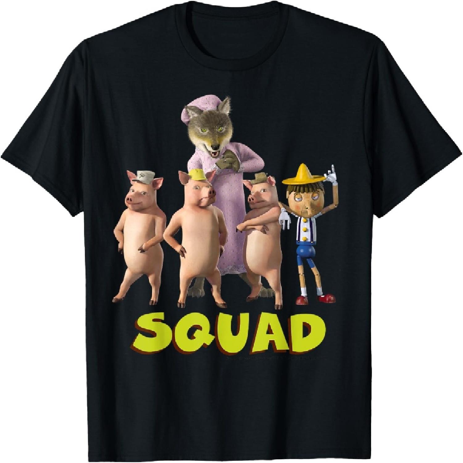 Шрек Команда Сказочных Существ Групповой Снимок Постер Футболка S