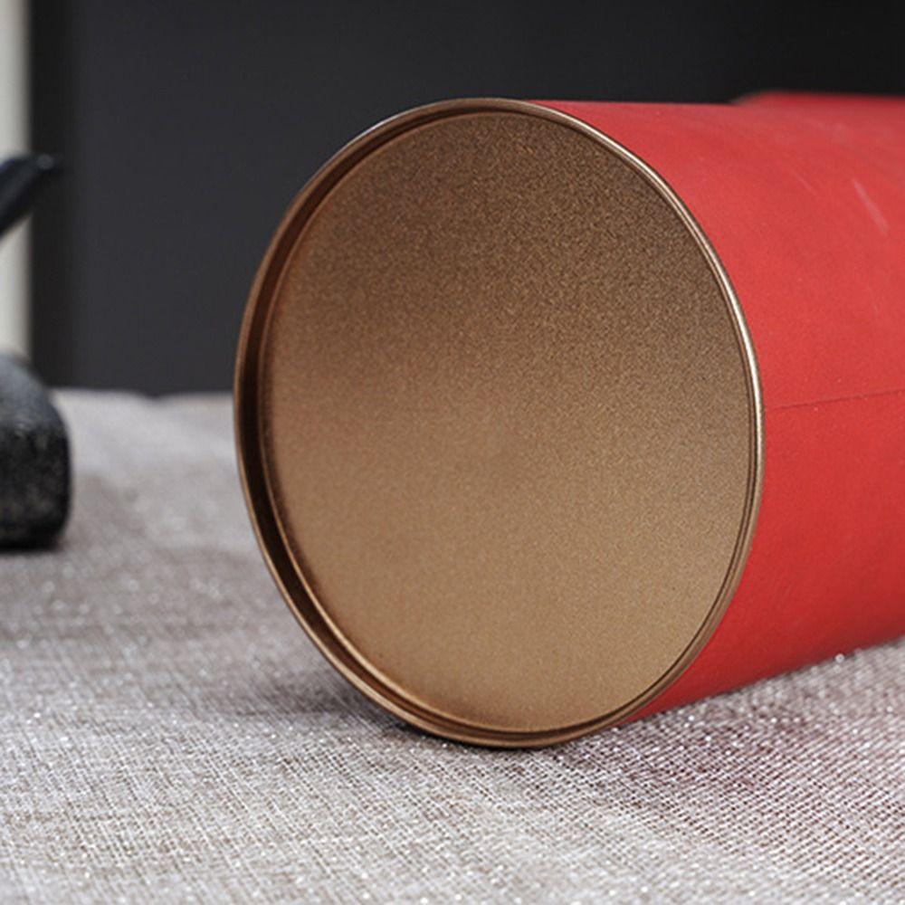 Te-krukke i blikk Rund Forseglet Te-boks Bærbar Te-boks for Hjem og Reise