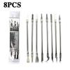8pcs/1set Stainless Steel CPU IC Glue Remover Phone Repair Tool Chip Repair Repair Hand Tool For Mobile Phone Computer