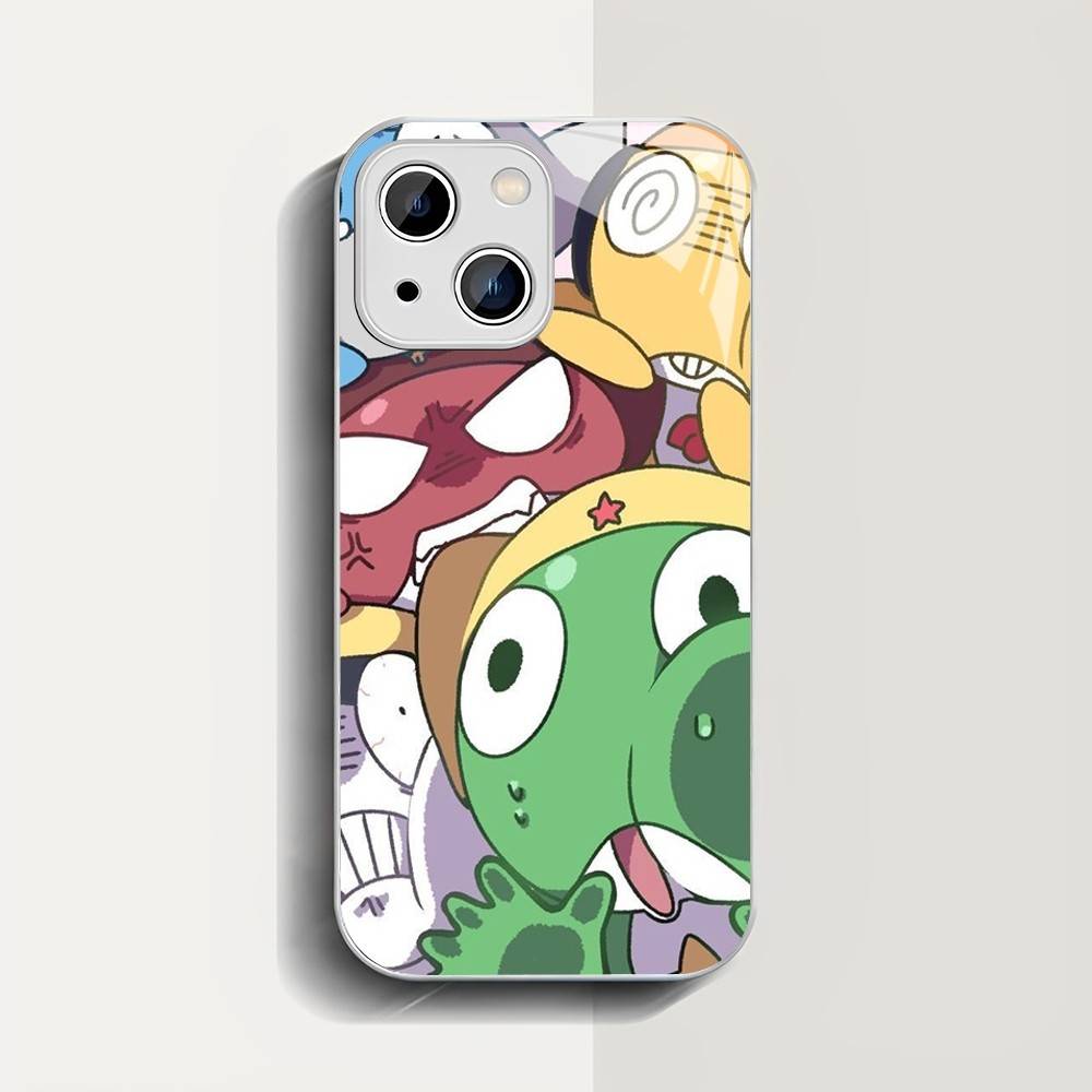 Keroro Frog Cool Gunsou Sergeant Tempered Glass For Iphone 14 13 12 11 Pro Mini XS MAX 14Plus X XS XR Fundas