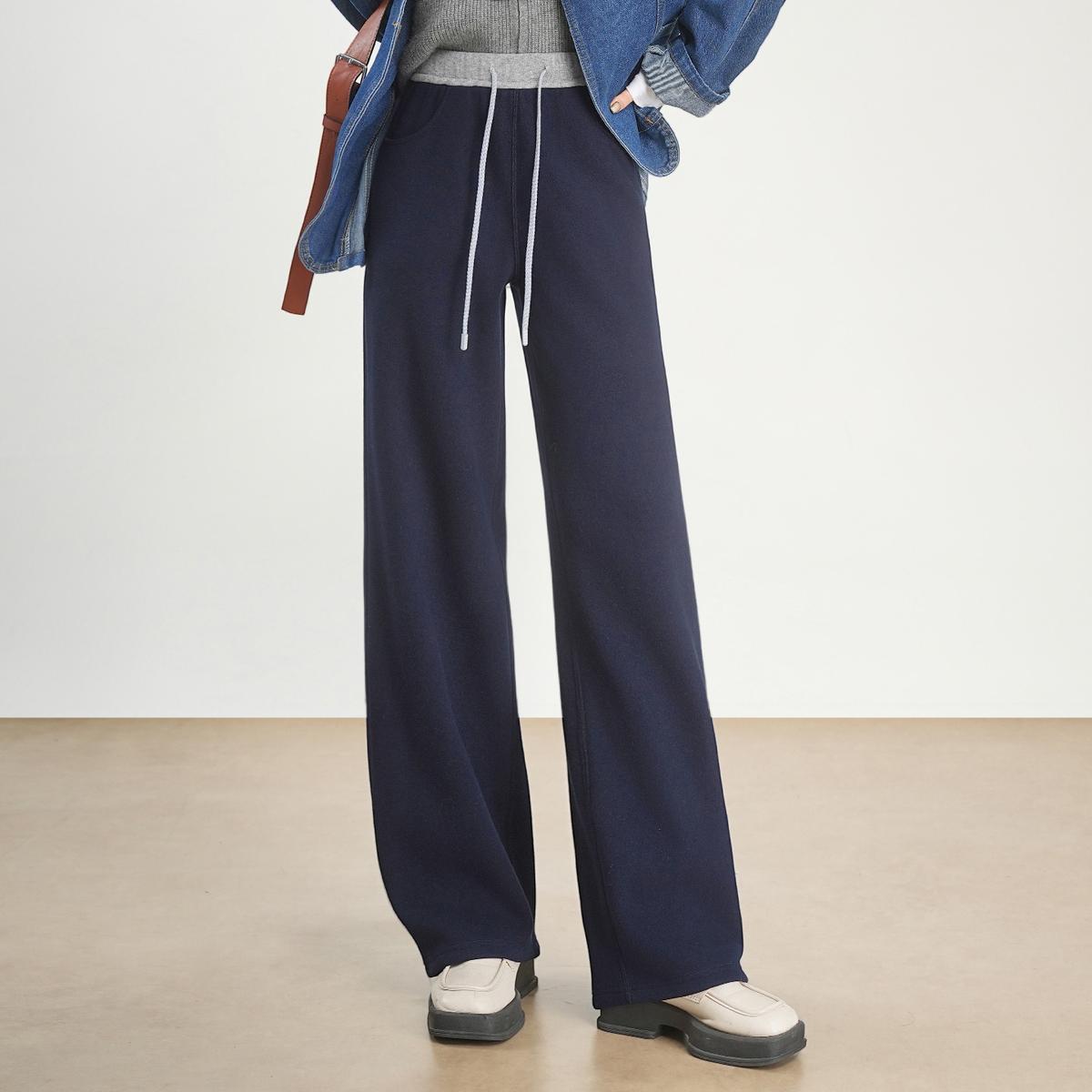 

Mink Fur+ Thick Velvet Geese Winter Pants: Slim Straight & Wide Leg Options XL (110-125 jin)
