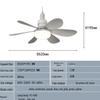 Ultra-Quiet E27 Ceiling Fan Light with Three-Speed Dimming for Kitchen & Bedroom