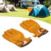 Gants Anti-Brûlure Haute Température et Résistants Gants Protecteurs pour Camping Barbecue(Jaune )