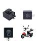 2-poliges elektronisches LED-Blinkrelais für LED-Blinkerbirnen für Motorräder, Hyper Flash, einstellbares LED-Blinkrelais