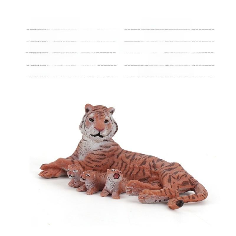 Authentic Forest Animal Pvc Tiger Figurine With Detailed Design For Nature Scene Decoration