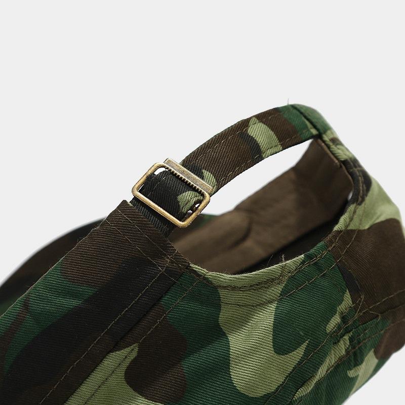 Camouflage Flat Top Military Cap For Outdoor Sun Protection, Spring Summer Forest Hiking Fishing Sun Hat