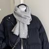 New Year's Red Overlock Knitted Scarf Women's Blue New Winter High End Warm and Cold Proof Atmosphere Scarf