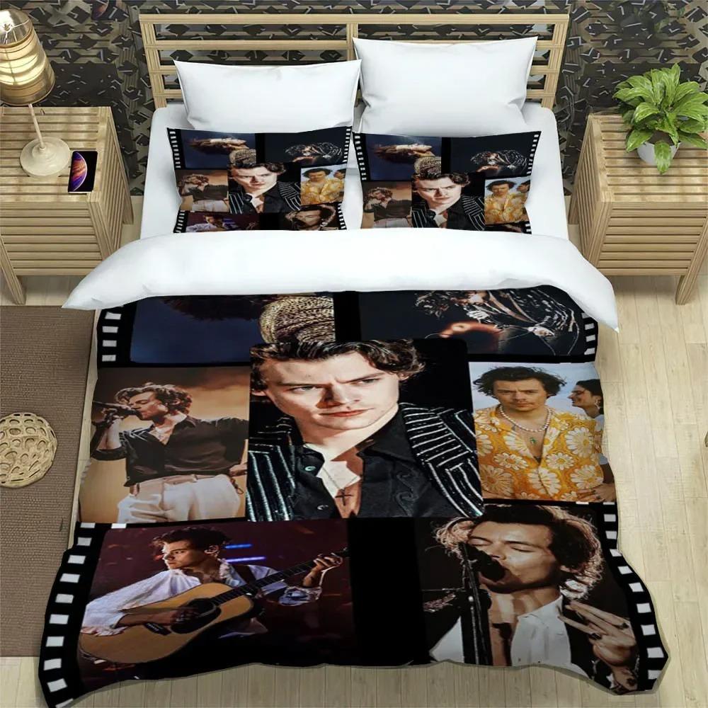 Singer H-Harry-S-Styles Bedding Sets Exquisite Bed Supplies Set Duvet Cover Bed Comforter Set Bedding Set Luxury Birthday Gift