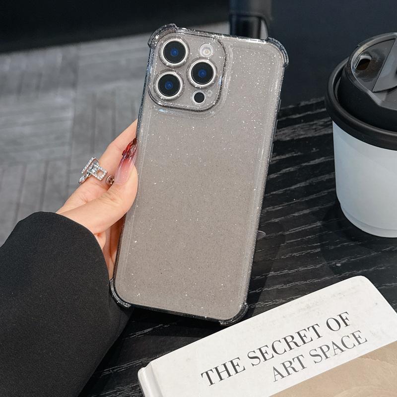 

Блестящий мягкий силиконовый прозрачный чехол для iPhone 16E 16 Pro 15 Pro Max 14 11 13 12 11 противоударный защитный прозрачный бампер для объектива iPhone 11