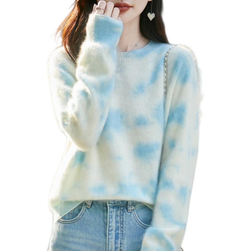 Soft Brushed Wool Sweater: 2026 Autumn/Winter Round Neck Knitwear - Loose Fit Women's Top