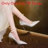 French High Heel Shoes For Women With Silver Upgrade Heels For Formal Events And Receptions