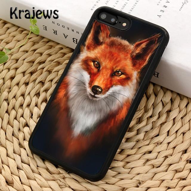 Krajews Snow Fox Animal Soft Phone Case Cover For iPhone 17 Air 16 15 14 Plus 11 12 13 Pro Max Coque Fundas